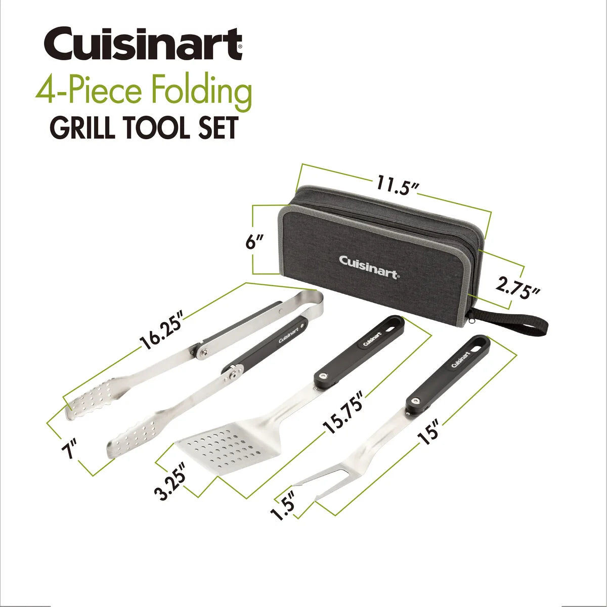 Discontinued 4-Piece Folding Grill Tool Set