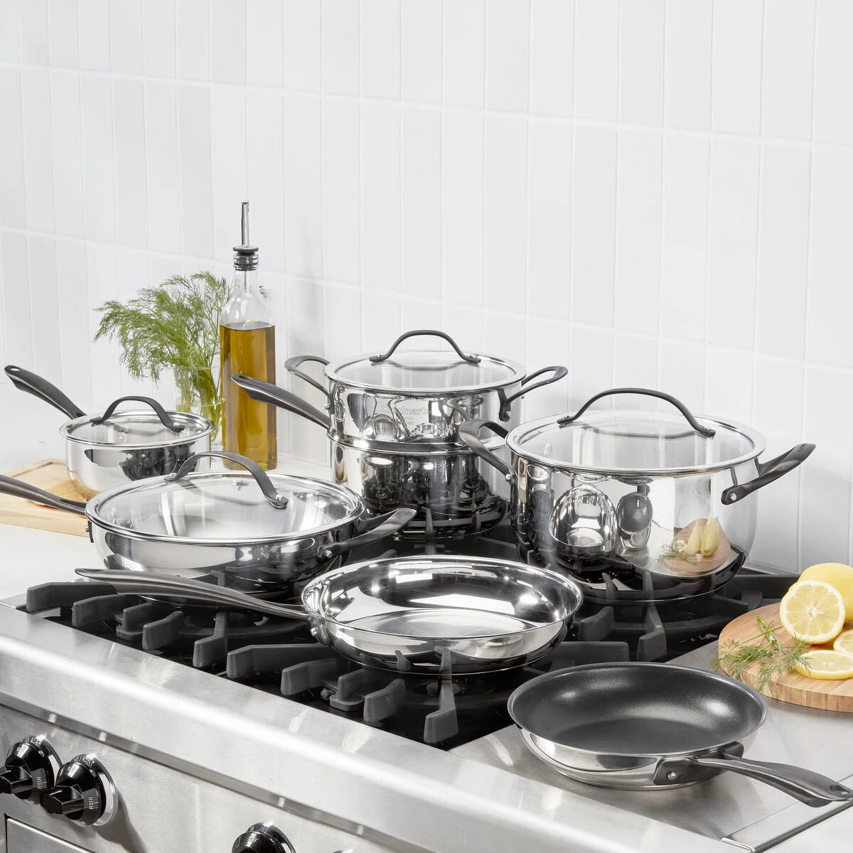 Radiant Pro Stainless with Brushed Titanium Finish 11-Pc Set