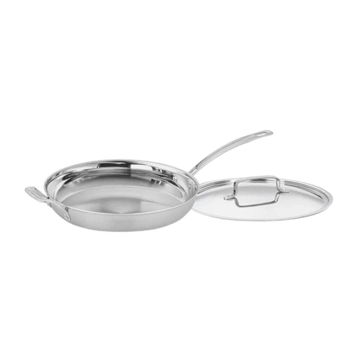 MultiClad Pro Triple Ply Stainless Cookware 12" Skillet with Helper Handle & Cover