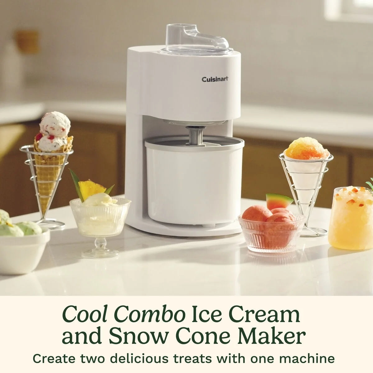Cool Combo Ice Cream Maker and Snow Cone Machine