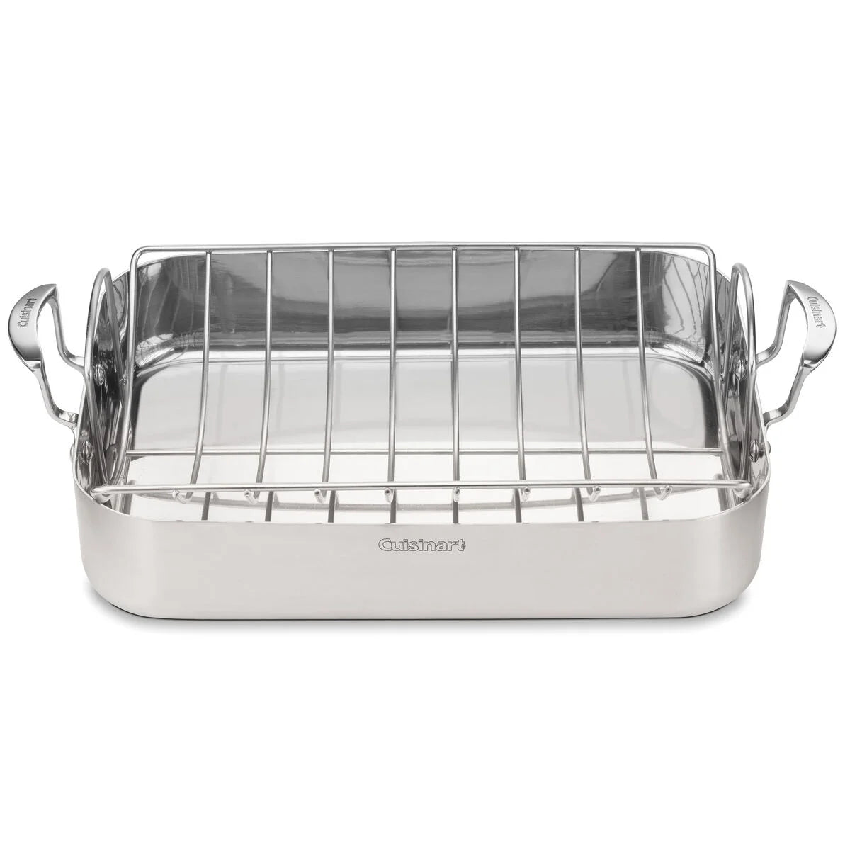 MultiClad Pro Triple Ply Stainless Cookware 16" Roasting Pan with Rack