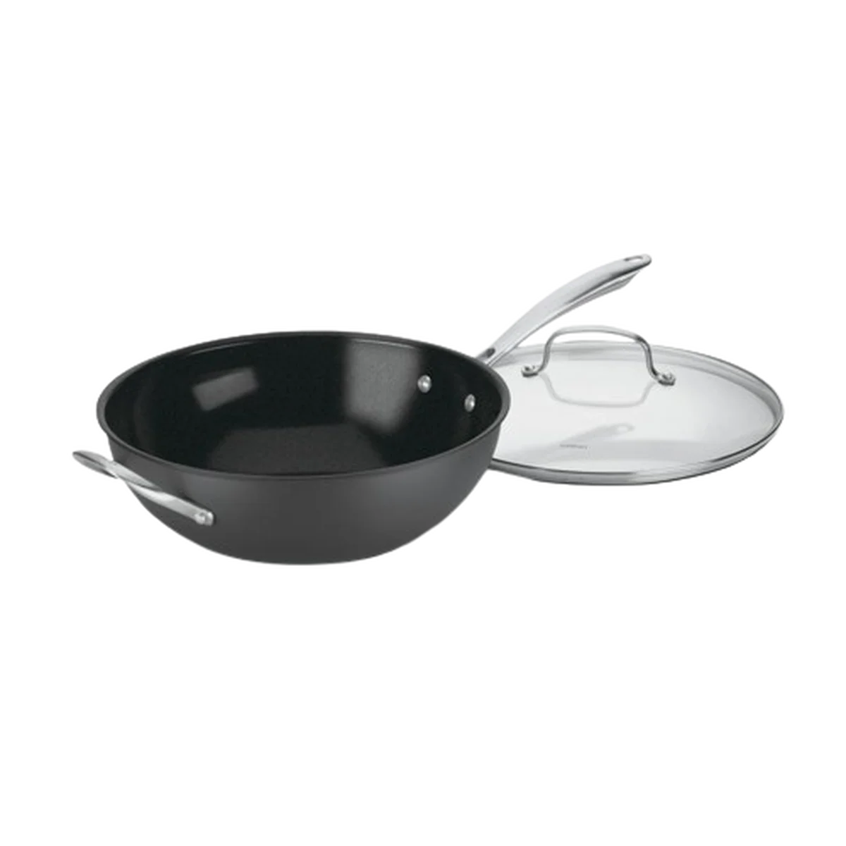 12" Stir Fry Wok with Glass Cover