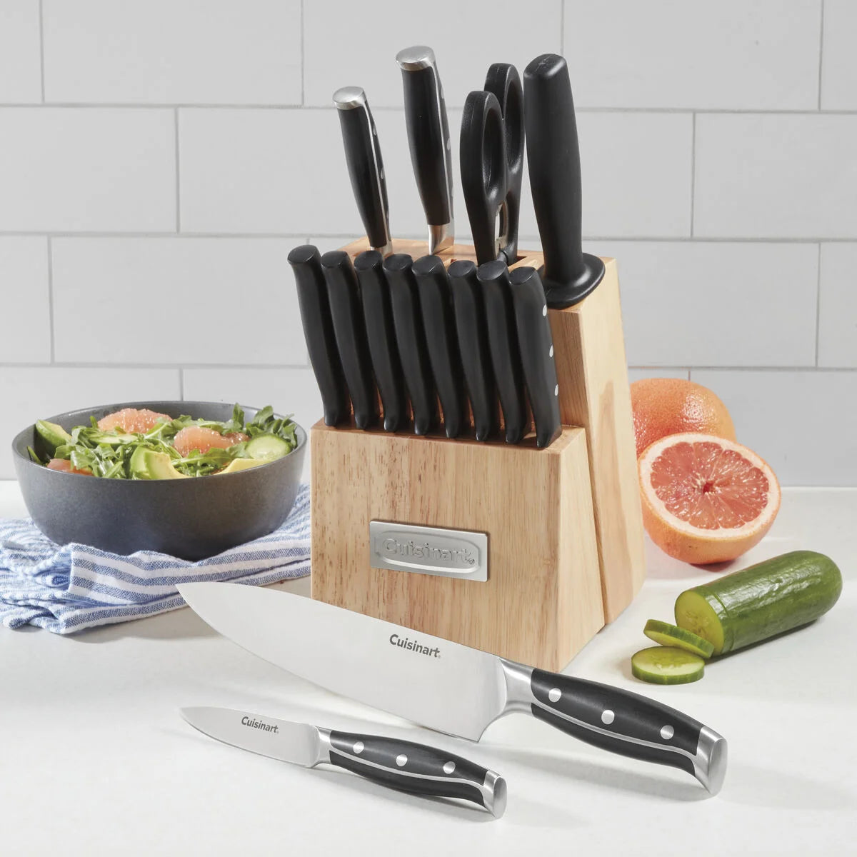 Nitrogen 15 Piece Cutlery Knife Block Set