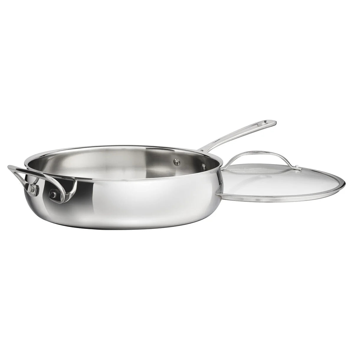 PureClad™ Triple-Ply 5.5 Qt. Stainless Steel Sauté Pan with Helper Handle and Cover