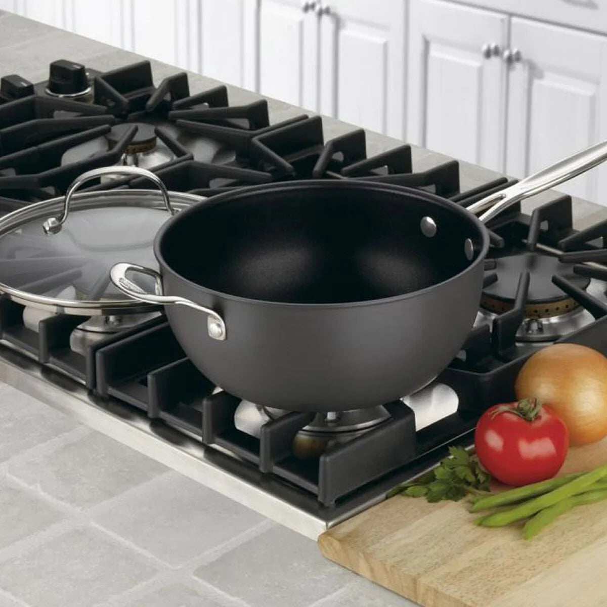 Chef's Classic™ Nonstick Hard Anodized 4 Qt. Chef's Pan with Helper Handle & Cover