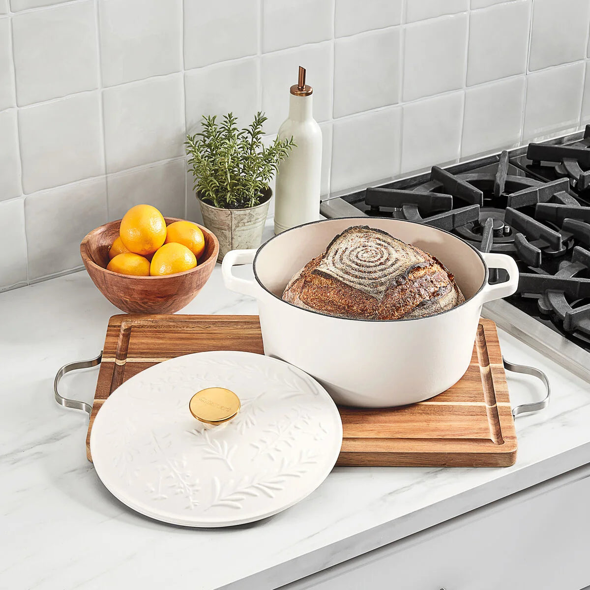 Earth & Essence 5 Qt. Casserole with Cover - Rosemary & Thyme Design