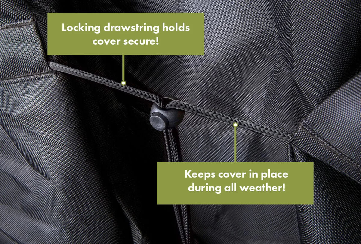 Heavy-Duty 60" Barbecue Grill Cover - Black