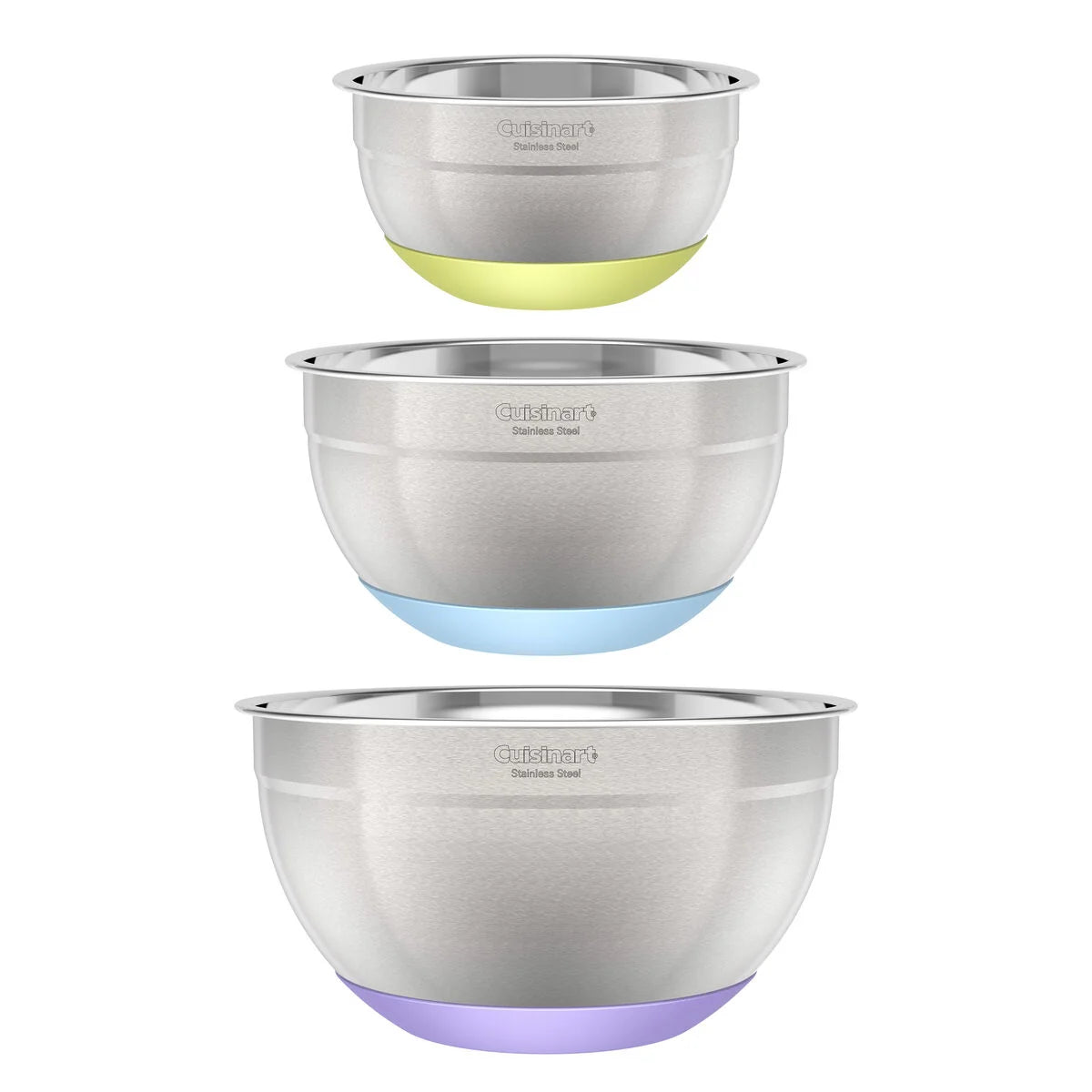 Stainless Steel Mixing Bowls with Non-slip Base (Set of 3)
