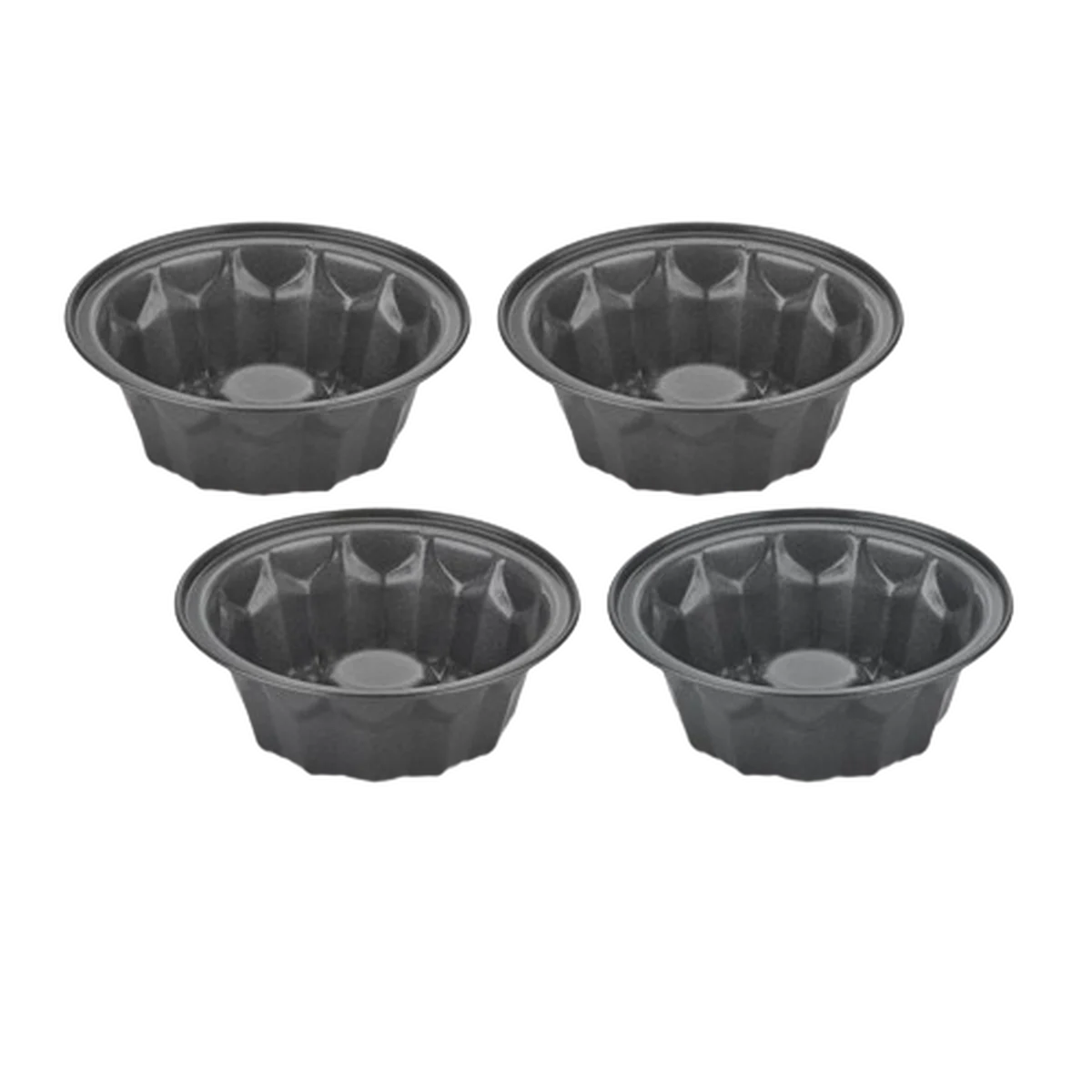 4-pc 4.5" Mini Fluted Cake Pan Set