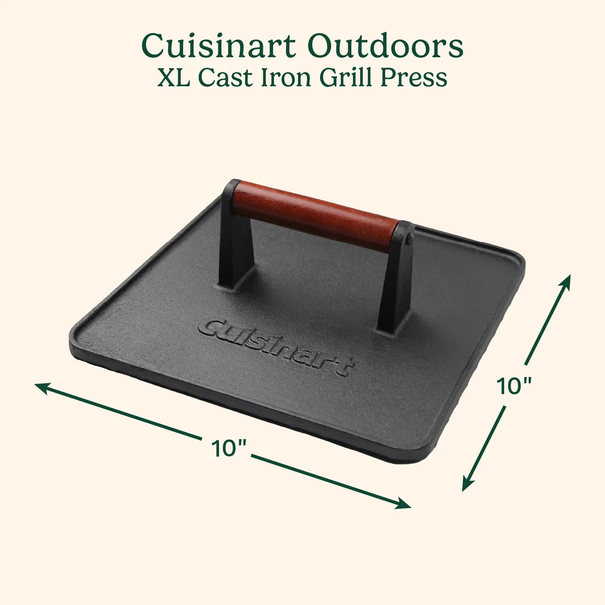 XL Cast Iron Grill Press