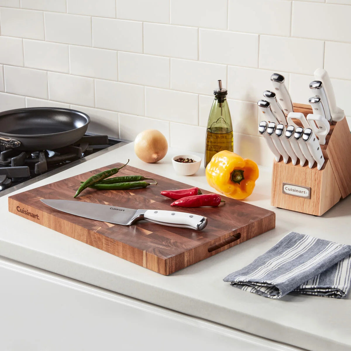 17" Reversible End Grain Acacia Cutting Board