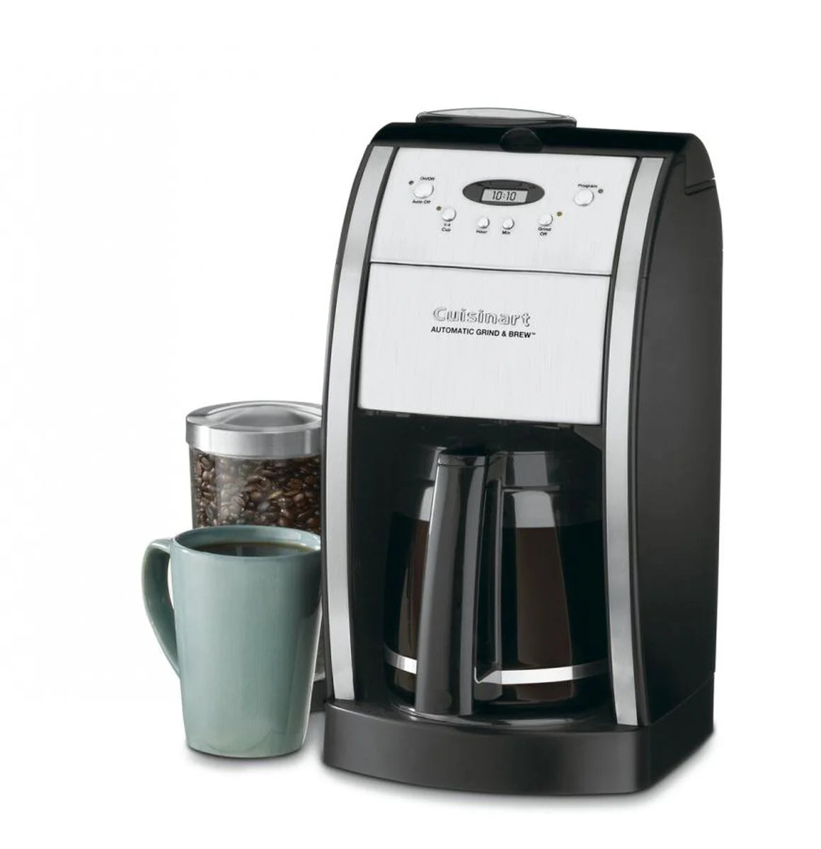 Discontinued Grind & Brew 12 Cup Automatic Coffeemaker with Brushed Metal Italian Styling