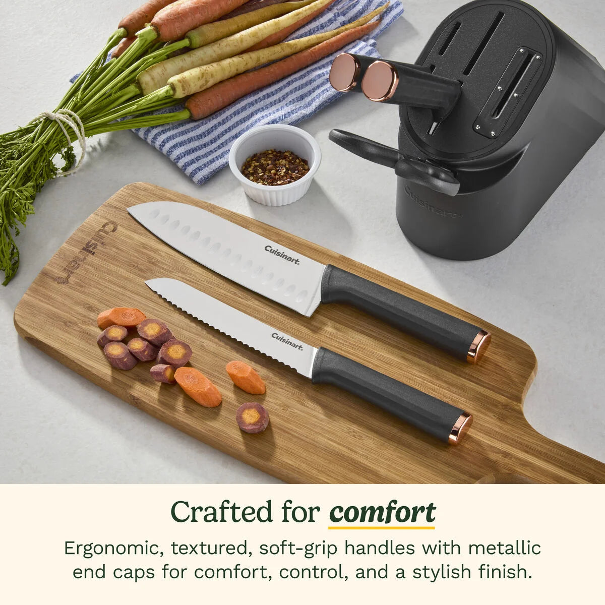 Artisan Elite Stainless Steel Cutlery 6 Piece Knife Block Set