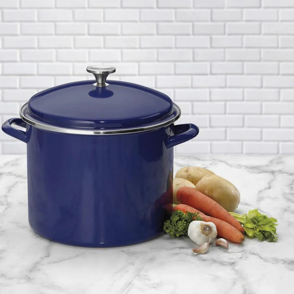 Discontinued Chef Classic™ Enamel on Steel Cookware 12 Quart Stockpot with Cover