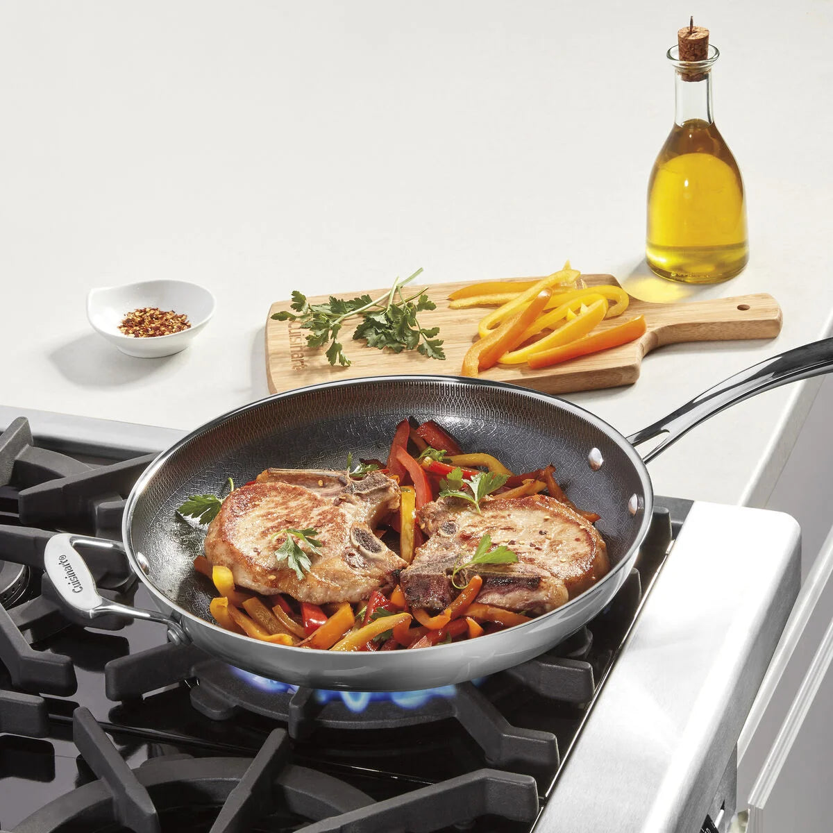 FusionPlus® Hybrid Stainless Steel 12" Skillet with Helper