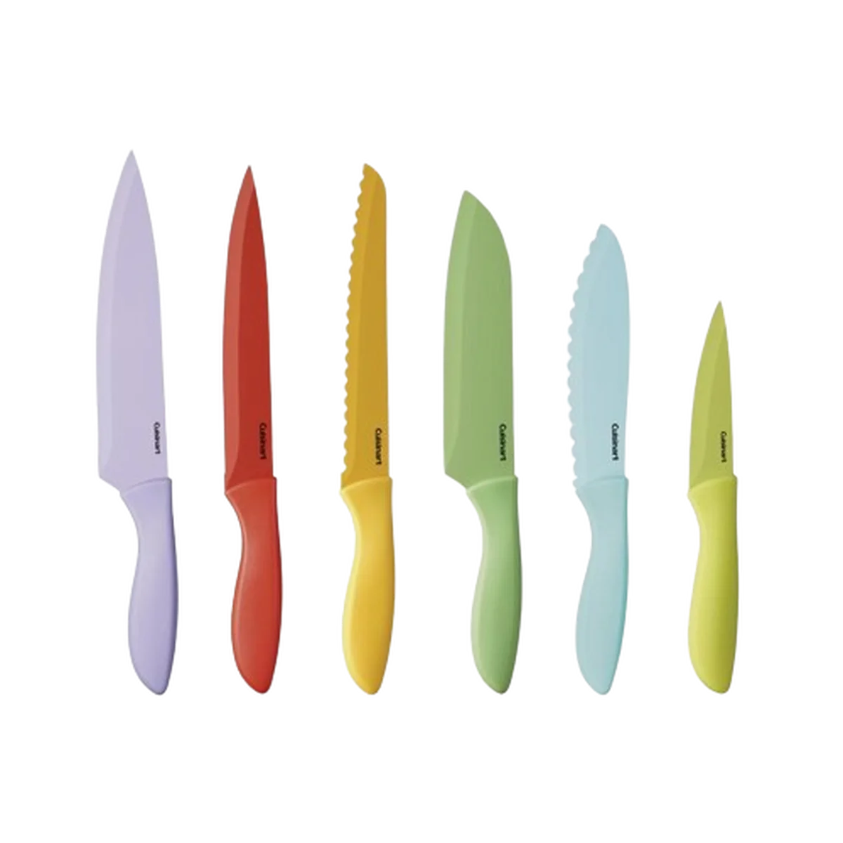 12 Piece Ceramic Coated Color Knife Set with Blade Guards