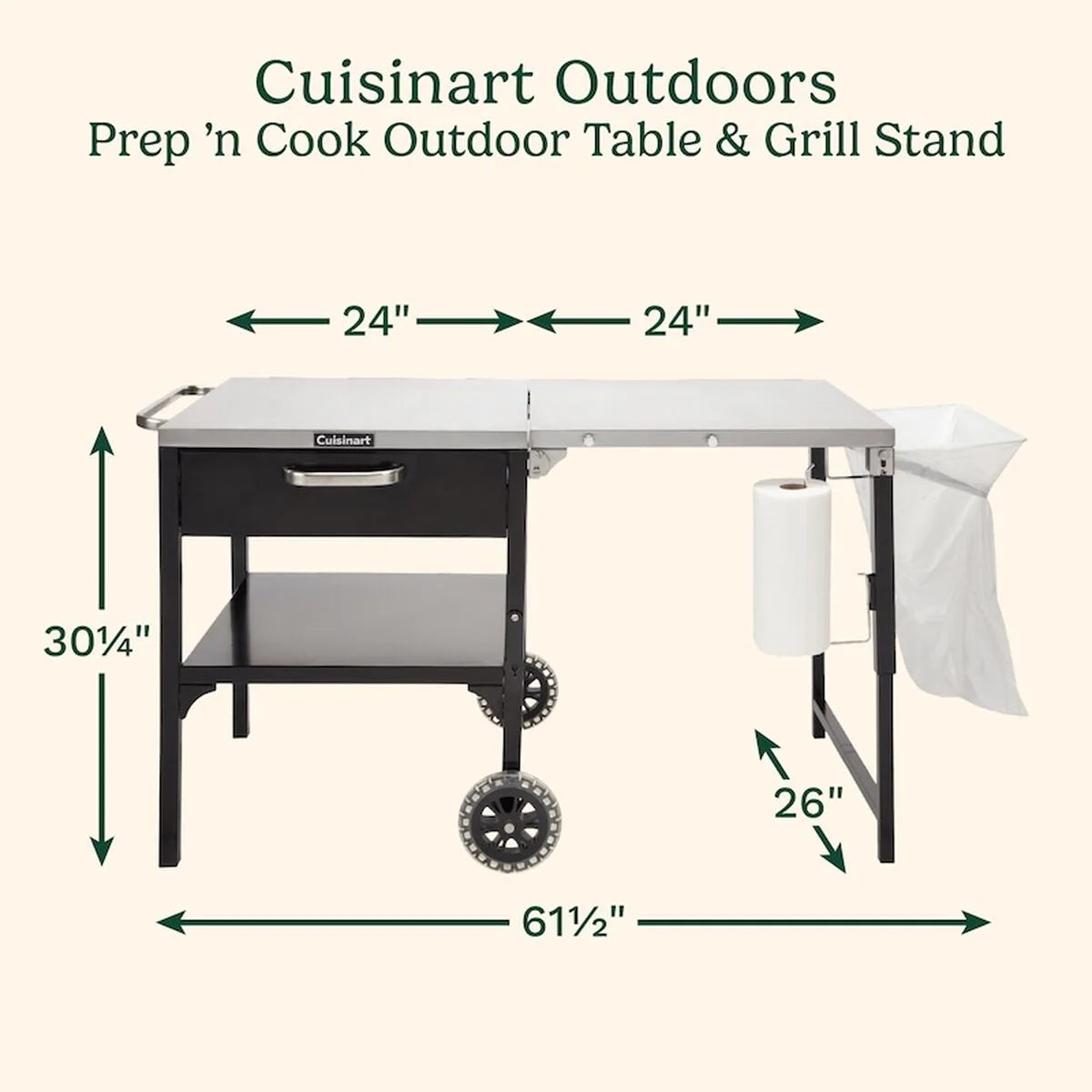 Prep 'n Cook Outdoor Table & Grill Stand