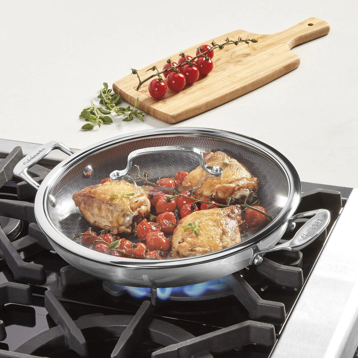 FusionPlus® Hybrid Stainless Steel 12" Everyday Pan with Lid