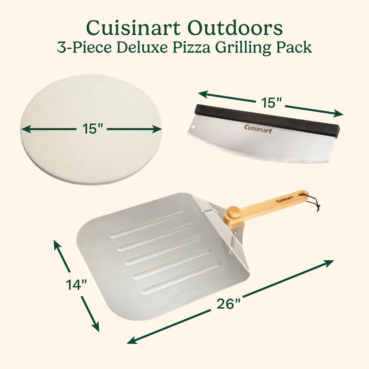 3 Piece Deluxe Pizza Grilling Pack